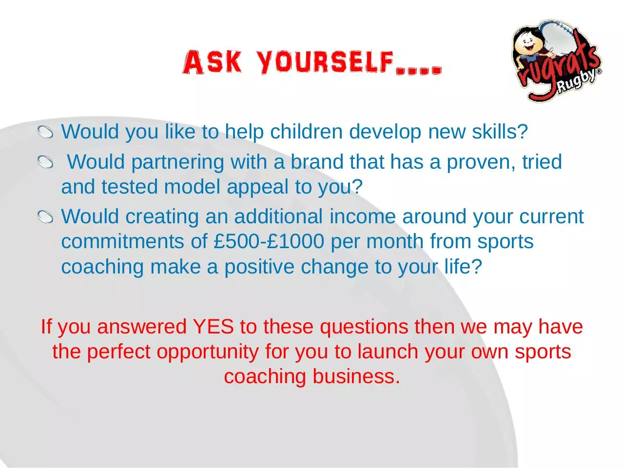 Page 2 of 14, RUGRATS RUGBY BE YOUR OWN BOSS