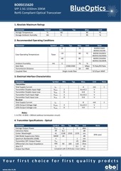 Page 3, BlueOptics BO05E15620 SFP Transceiver 1550nm 20KM