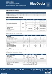 Page 3, BlueOptics BO05E15680 SFP Transceiver 1550nm