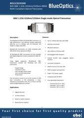 Page 1, BlueOptics BO11C3155240 1000BASE BX U GBIC Bidi