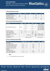 Page 3, BlueOptics BO11C3155240 1000BASE BX U GBIC Bidi