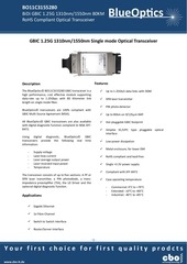 Page 1, BlueOptics BO11C4955280 1000BASE BX U GBIC Bidi Transceiver