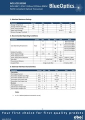 Page 3, BlueOptics BO11C4955280 1000BASE BX U GBIC Bidi Transceiver
