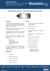 Page 1, BlueOptics BO11CXXYY280 1000BASE BX CWDM GBIC Bidi