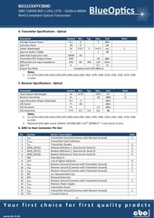 Page 4, BlueOptics BO11CXXYY280 1000BASE BX CWDM GBIC Bidi
