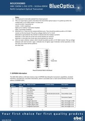 Page 5, BlueOptics BO12CXX280 1000BASE CWDM GBIC
