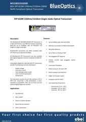 Page 1, BlueOptics BO15B5531620D 622 Mbit SFP Bidi