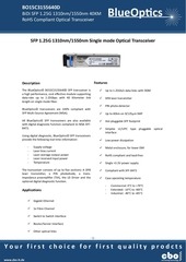 Page 1, BlueOptics BO15C3155640D SFP Bidi Transceiver