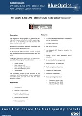 Page 1, BlueOptics BO16CXX680D 1000BASE CWDM SFP Transceiver