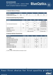Page 3, BlueOptics BO16DXX640D SFP CWDM Transceiver 40KM