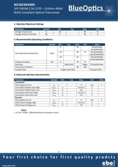 Page 3, BlueOptics BO16EXX640D SFP CWDM Transceiver 40KM