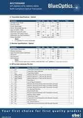 Page 4, BlueOptics BO17DXX640D SFP DWDM Transceiver c band