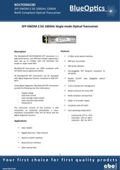 Page 1, BlueOptics BO17EXX6C0D SFP DWDM Transceiver