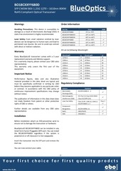 Page 2, BlueOptics BO18CXXYY680D 1000BASE BX CWDM SFP