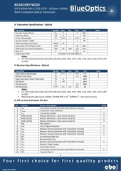 Page 4, BlueOptics BO18CXXYY6C0D 1000BASE BX CWDM SFP