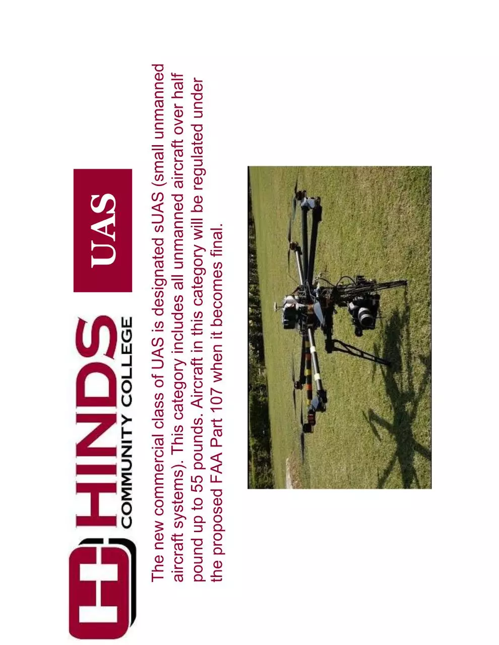 Page 3 of 13, Hinds CC Presentation 05192016 Drone Slides