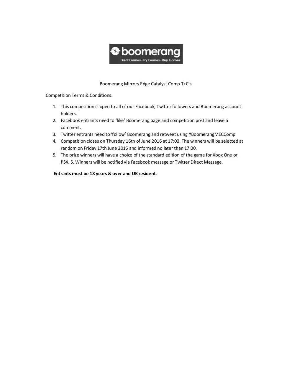 Page 1 of 1, Mirros Edge PDF