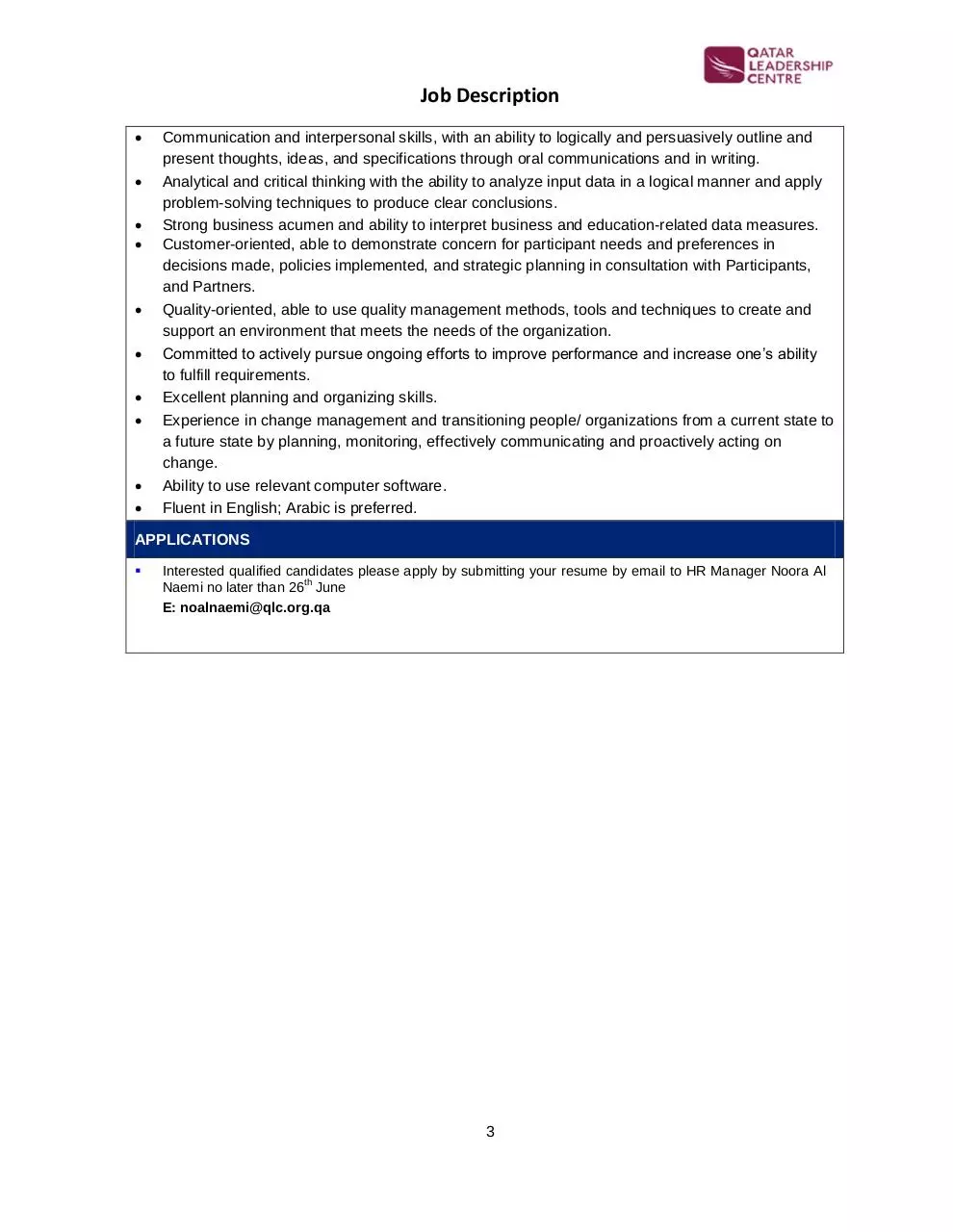 Page 3 of 3, 160613 QLC Strategy Specialist