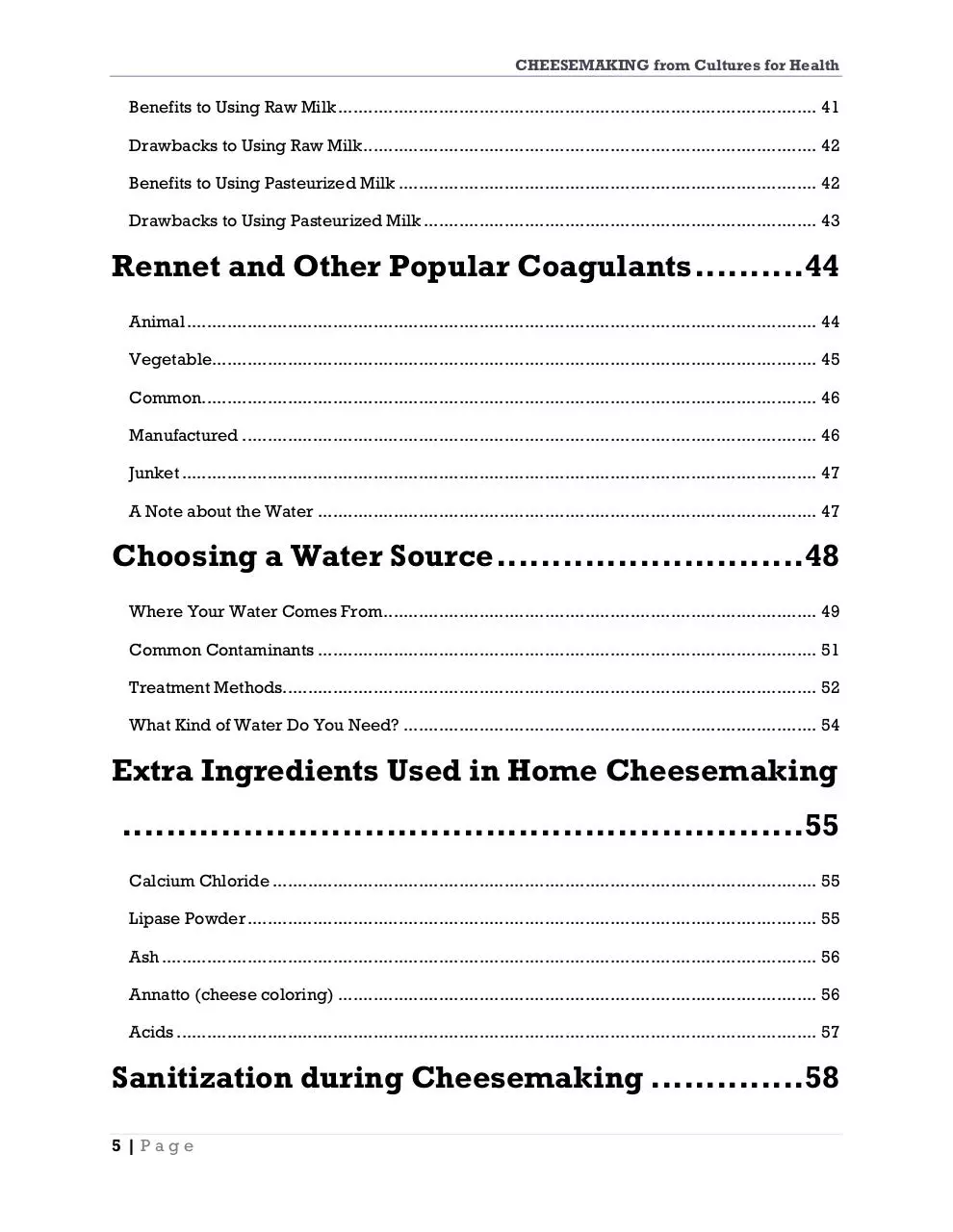 Page 5 of 282, Cheesemaking eBook