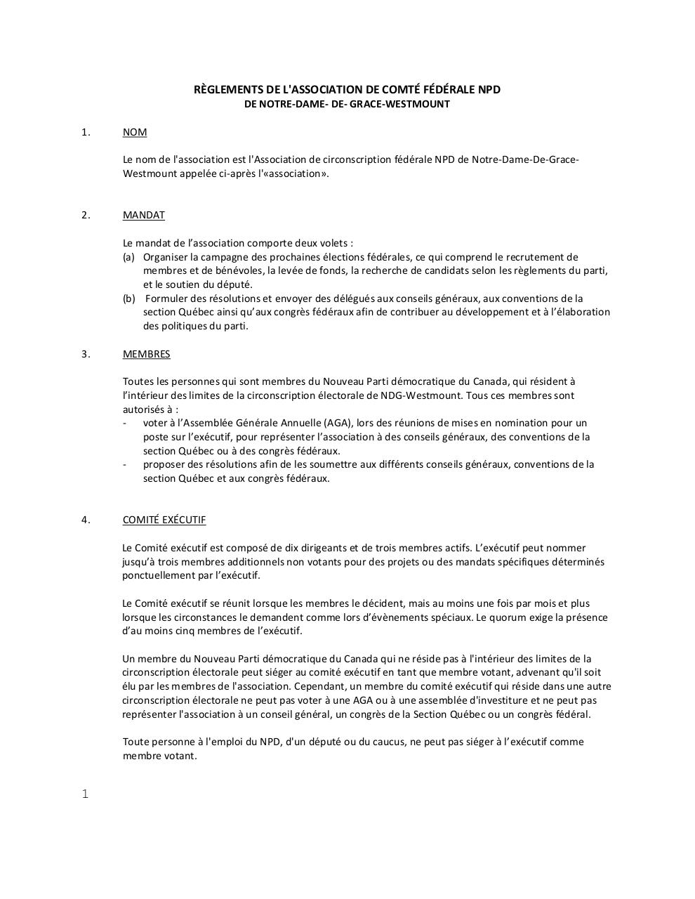 Document preview NPD NDGW statuts FR proposÃ©s juin 2016.pdf - page 1/4