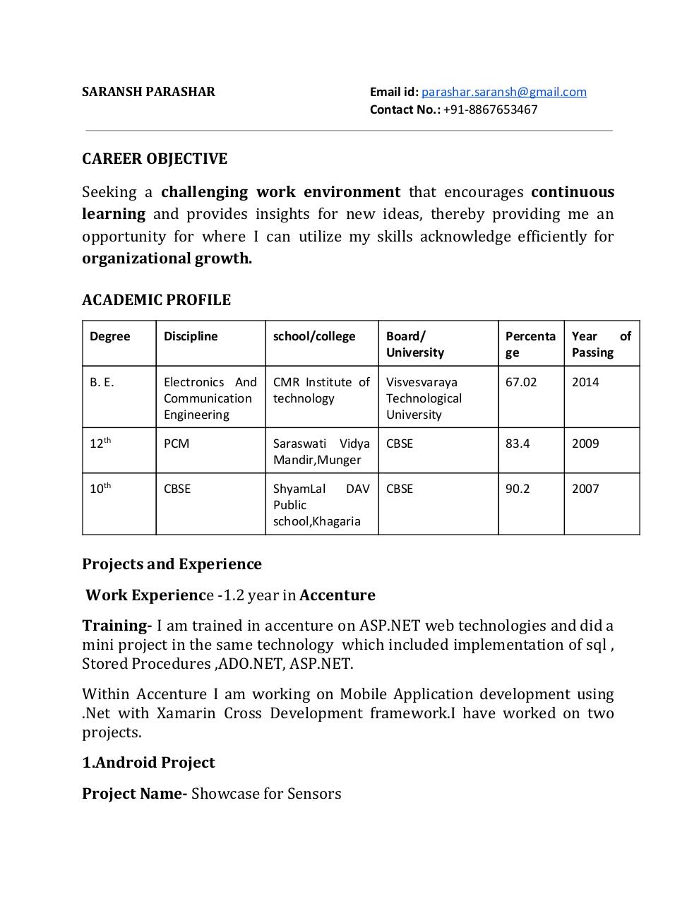 Document preview Saransh_Resume.docx.pdf - page 1/3