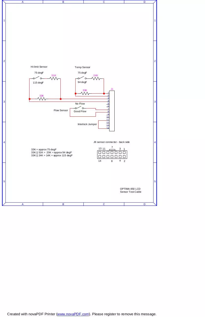 Page 1 of 1, Optima 850 LCD Sensor Tester