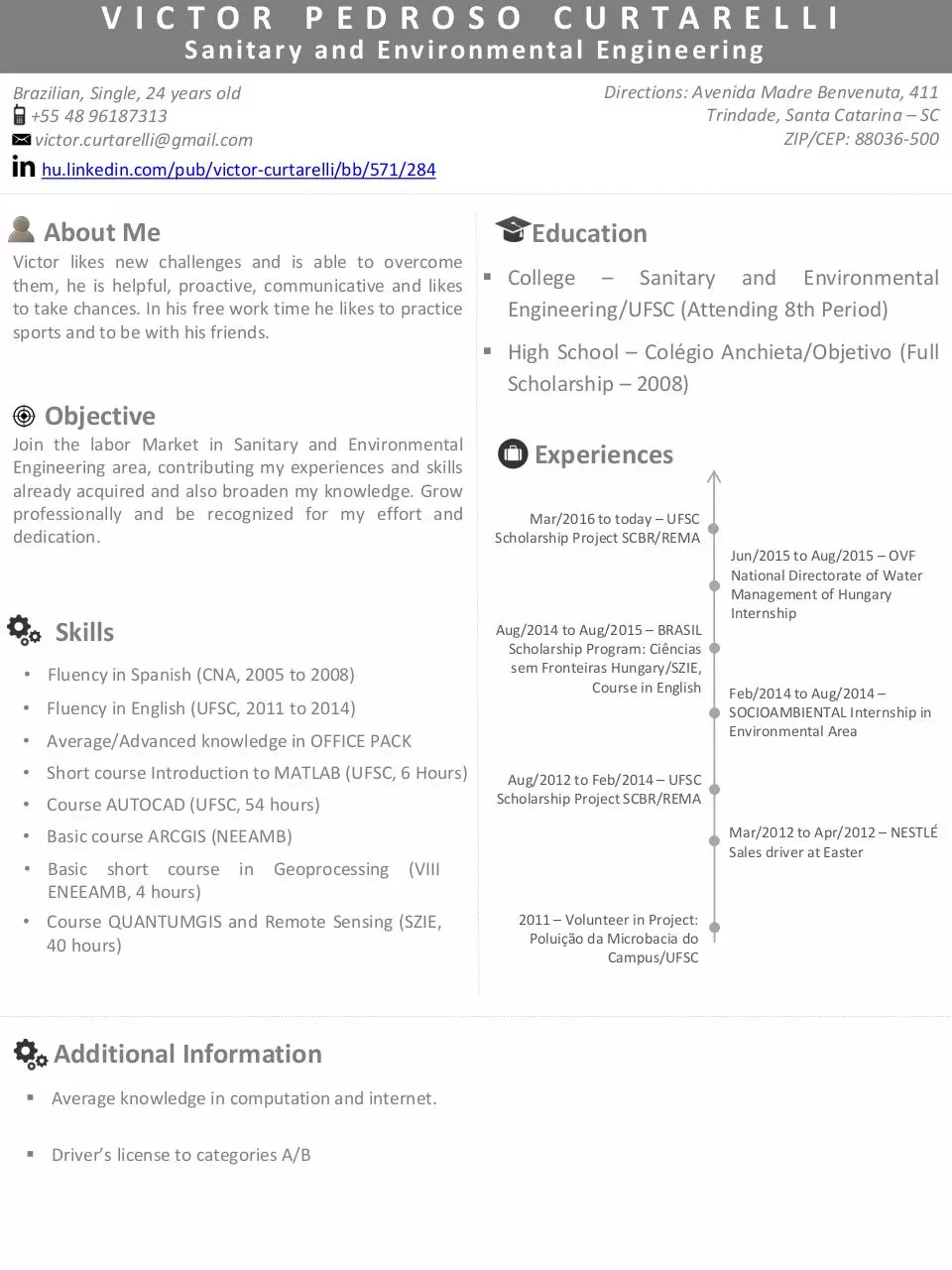 Page 1 of 1, CV Victor English Version