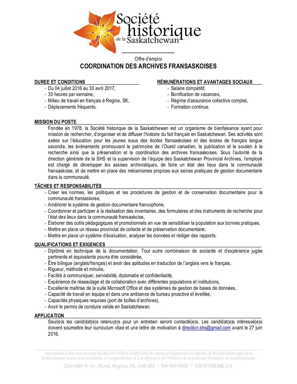 Document preview OffreEmploi_Coord Projet Archives.pdf - page 1/1
