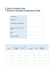 beckett grading pdf