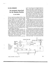 Page 1, An Automatic Down Feed for the Shaping Machine