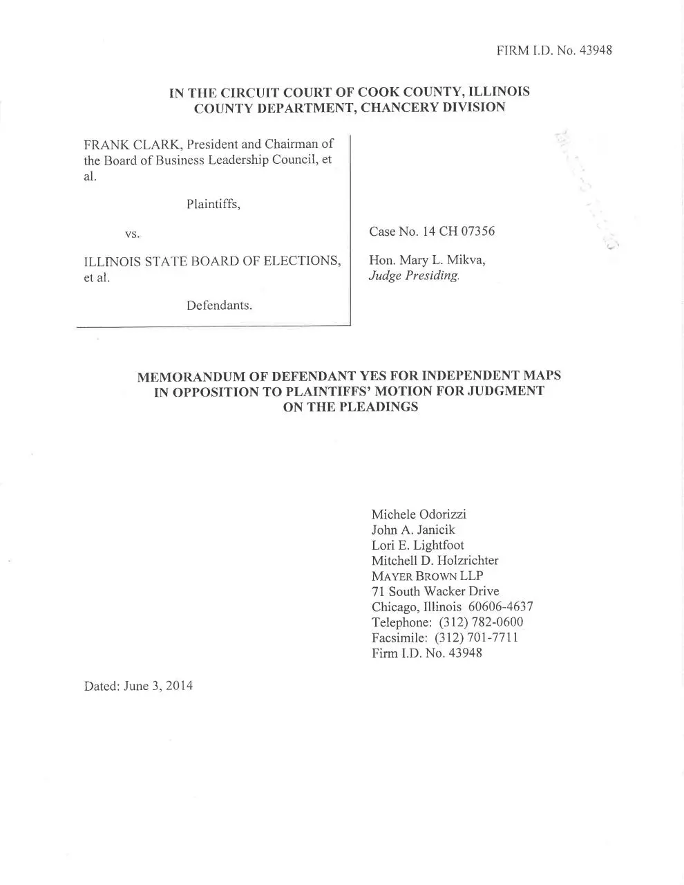 Page 1 of 20, IL clark 20140603 opp