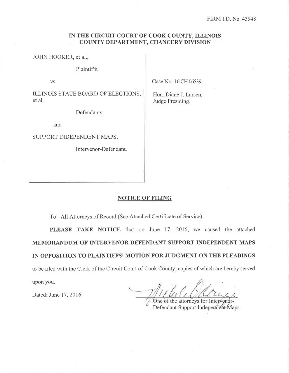 Page 1 of 33, Independent Maps' Opposition to Plaintiffs' Motion