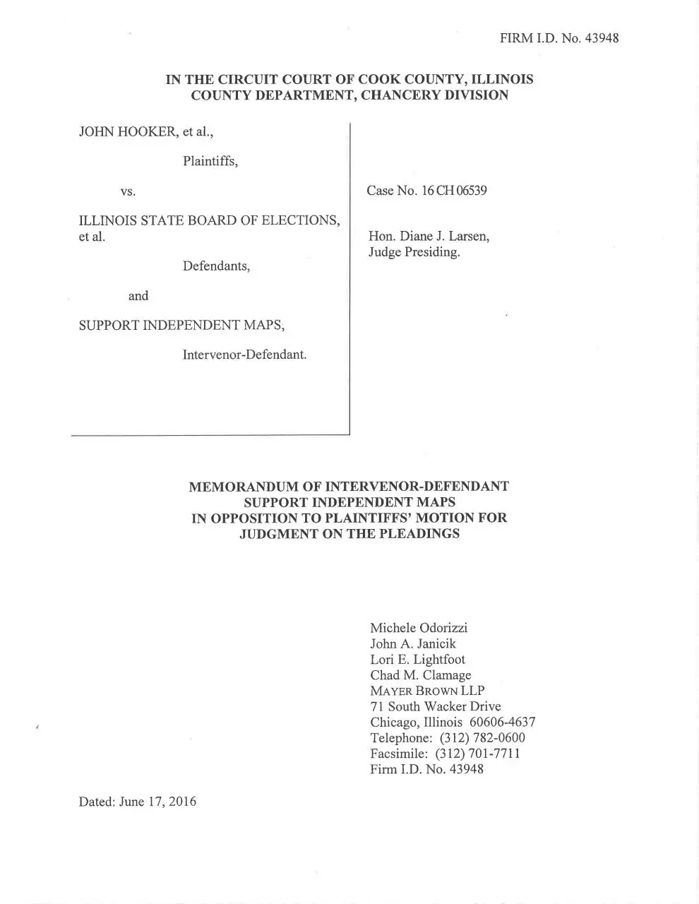 Page 3 of 33, Independent Maps' Opposition to Plaintiffs' Motion