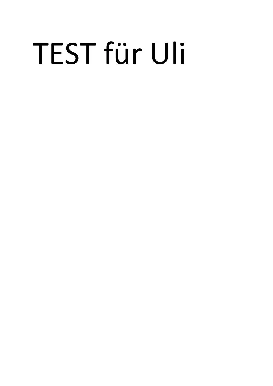 Page 1 of 1, TEST für Uli