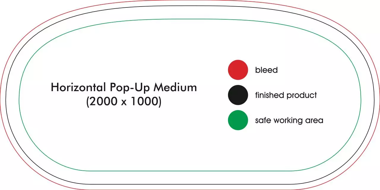 Page 1 of 1, Horizontal Pop Up Banner Medium