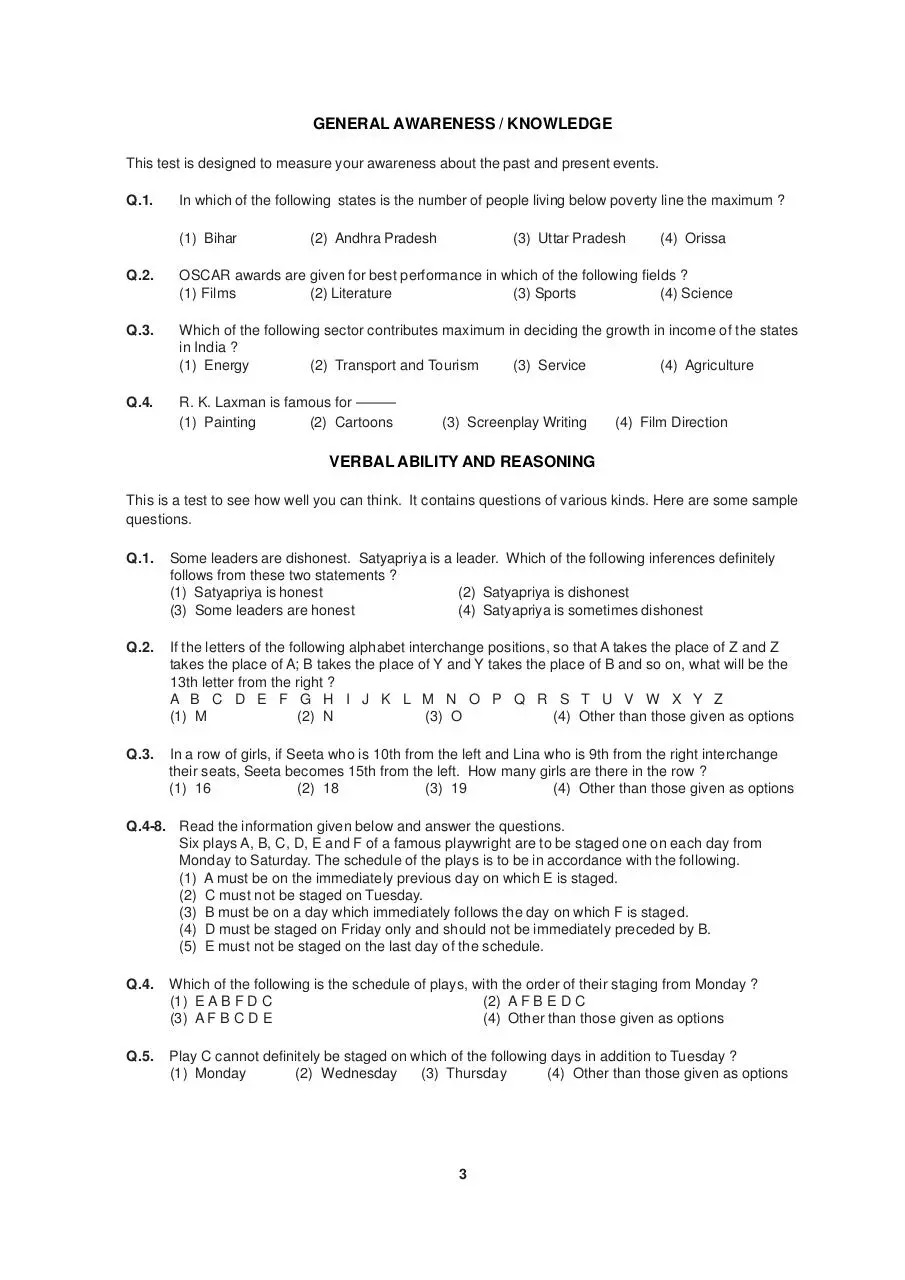 Page 3 of 8, CONCOR (Senior Assistant) 2016