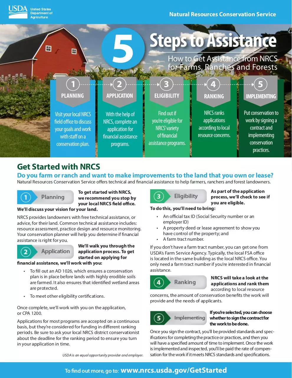 Page 1 of 1, Five Steps Assistance FACTSHEET