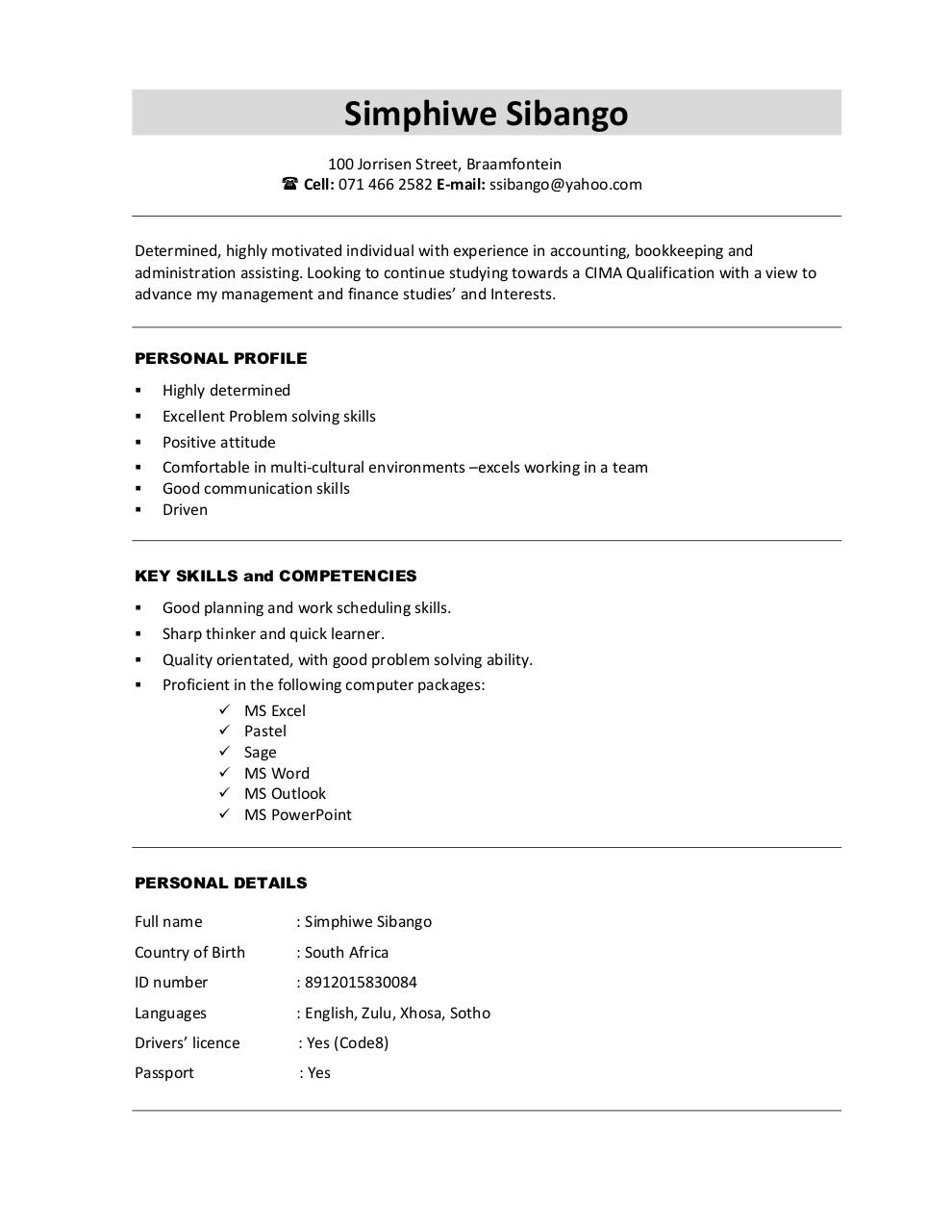 Document preview Simphiwe's_CV.pdf - page 1/5