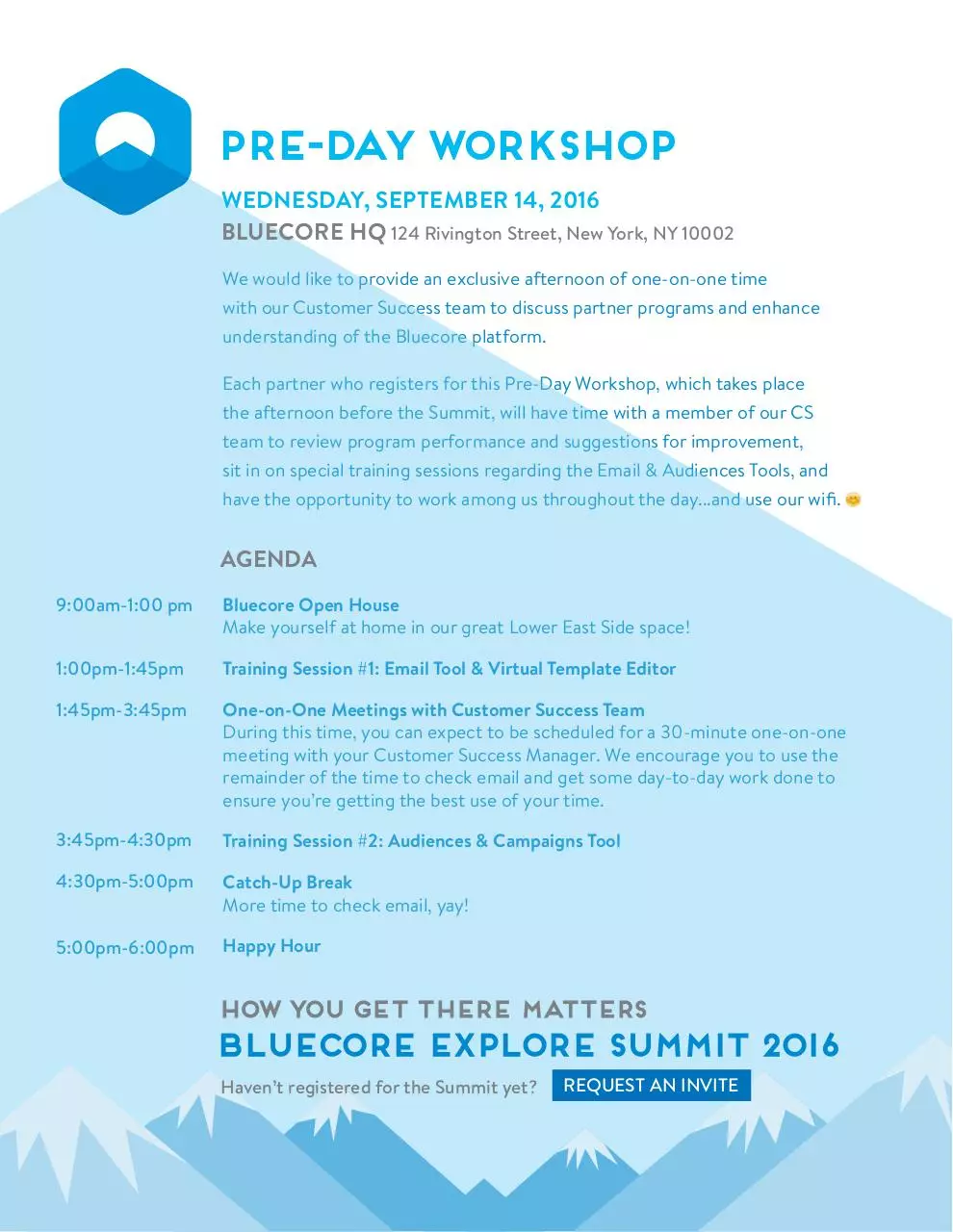Page 1 of 1, BluecoreSummit2016 PreDayWorkshop