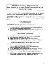Page 2, Parkchester 3 Rental Regulations