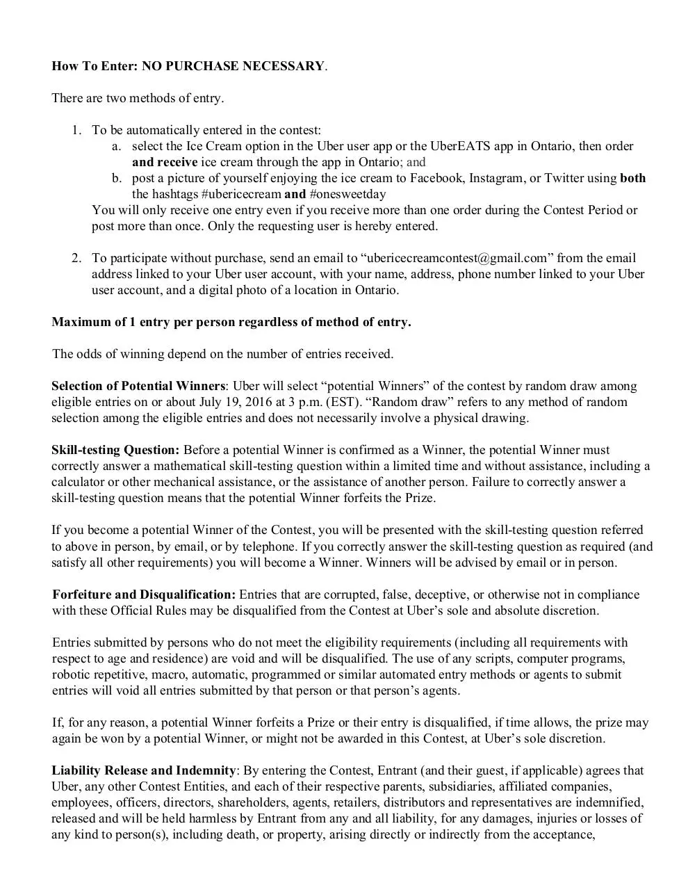 Page 2 of 5, UberIceCreamOntario2016ContestOfficialRulesandRegs