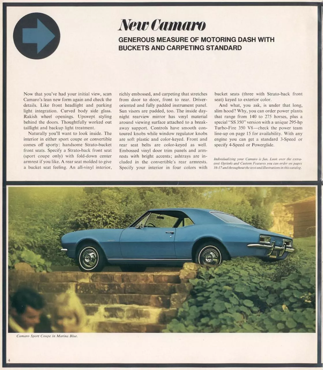 Page 4 of 18, camaro 1967 brochure