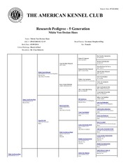 kennel club 5 generation pedigree