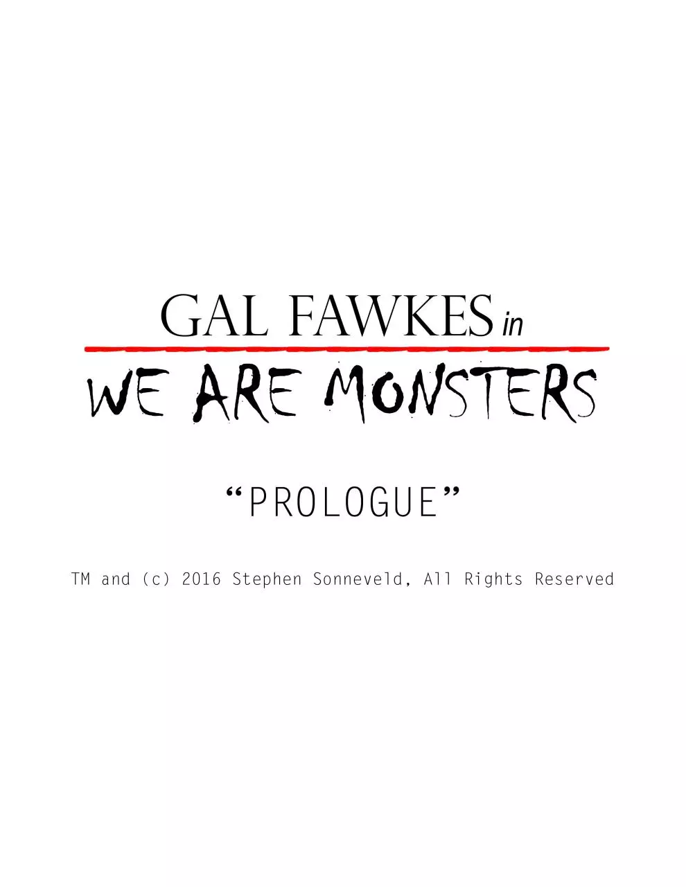 Page 2 of 28, Gal Fawkes We Are Monsters by Sonneveld