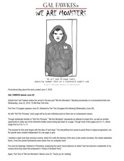 Page 1, Gal Fawkes We Are Monsters by Sonneveld