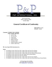Page 1, General Certificate of Conformity