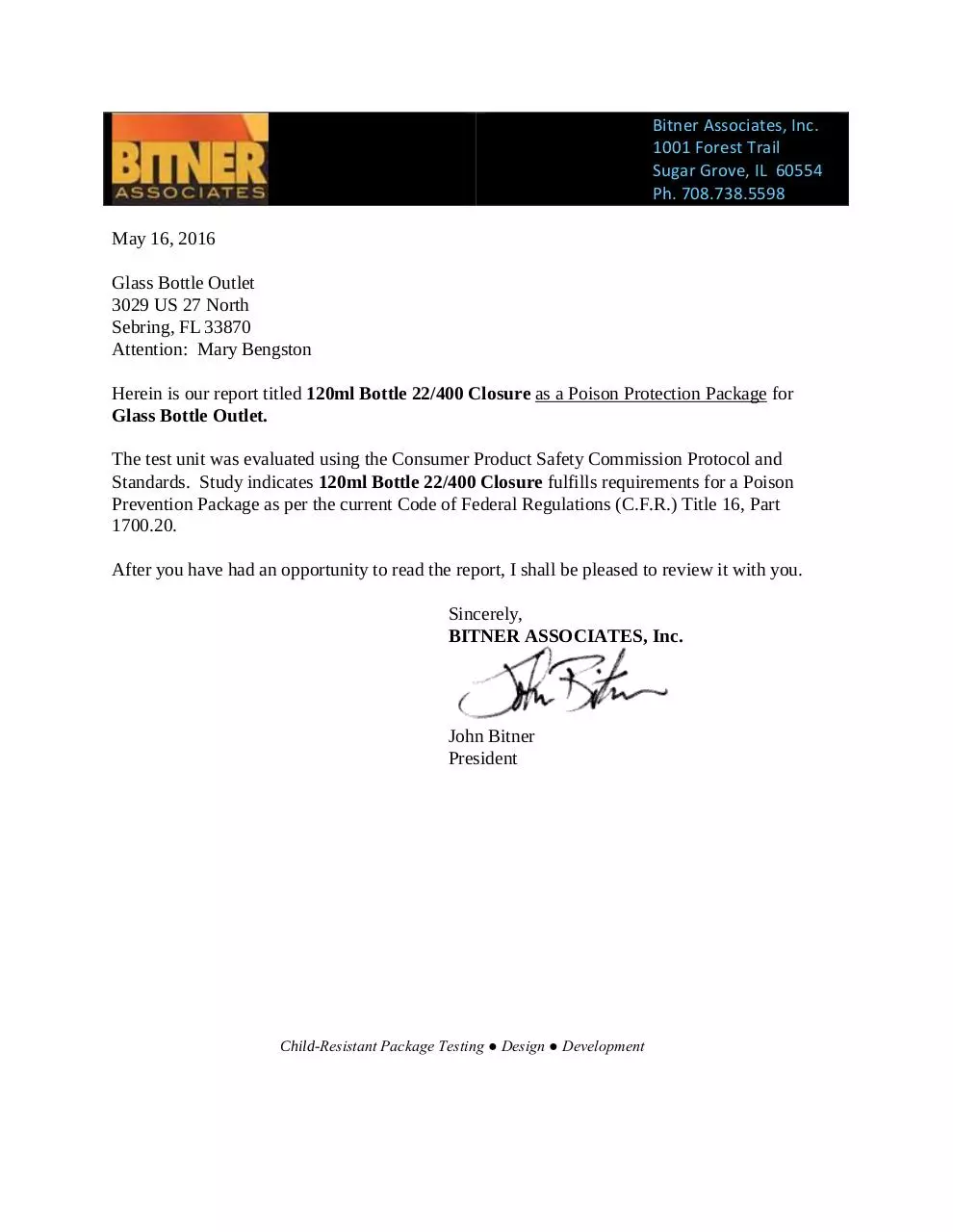 Page 3 of 23, Glass Bottle Outlet 4 oz certification