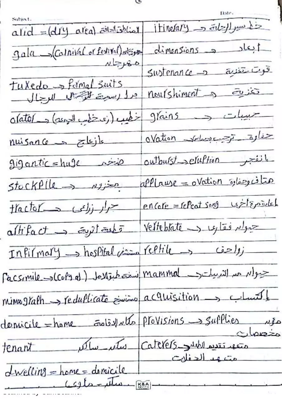 Page 3 of 9, 501 vocab