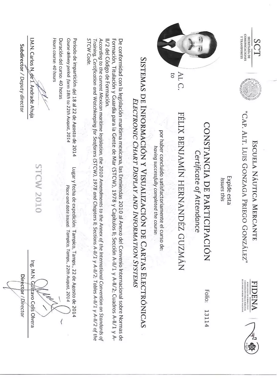 Page 5 of 6, Certificate of SSO,ECDIS #10