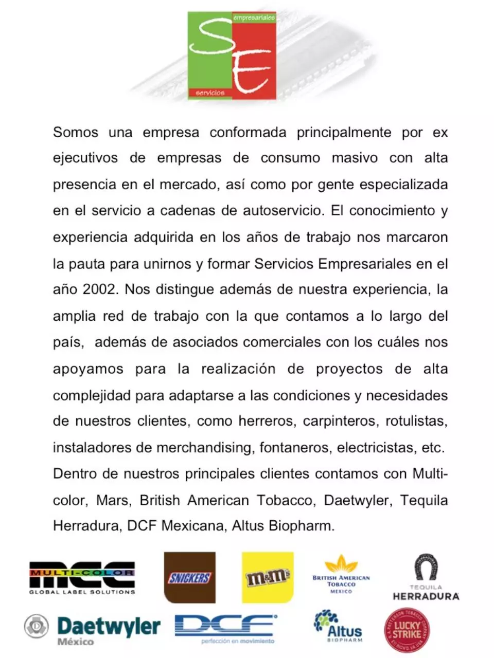 Page 2 of 10, Servicios Empresariales 2015 1